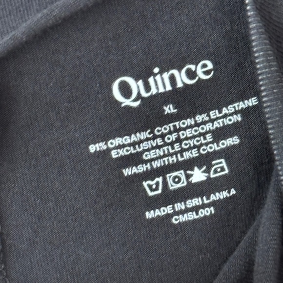 Quince mock neck top ruched Stretch Cotton Jersey Sleeveless tank cropped - Picture 3 of 9